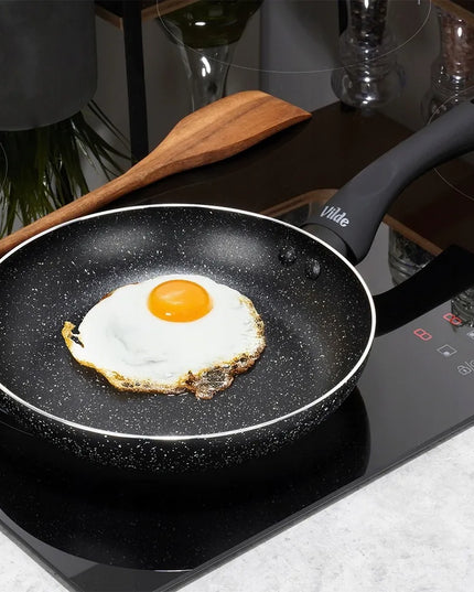 GRANITINĖ marmurinė tradicinė keptuvė dujinėms ir indukcinėms viryklėms 20 cm