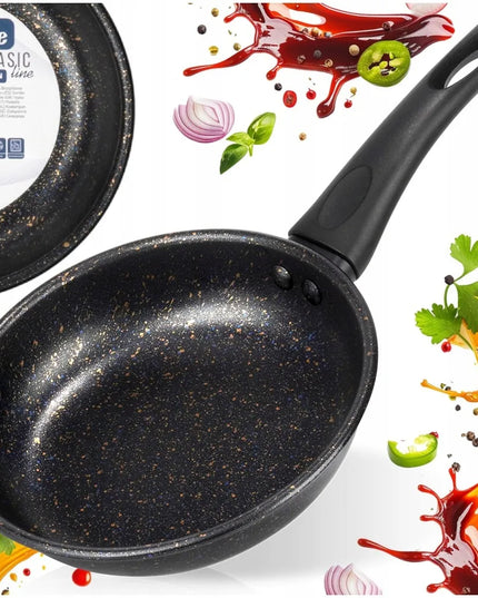 GRANITINĖ nepridegančioji keptuvė kepimui ir troškinimui BASIC LINE 16 cm