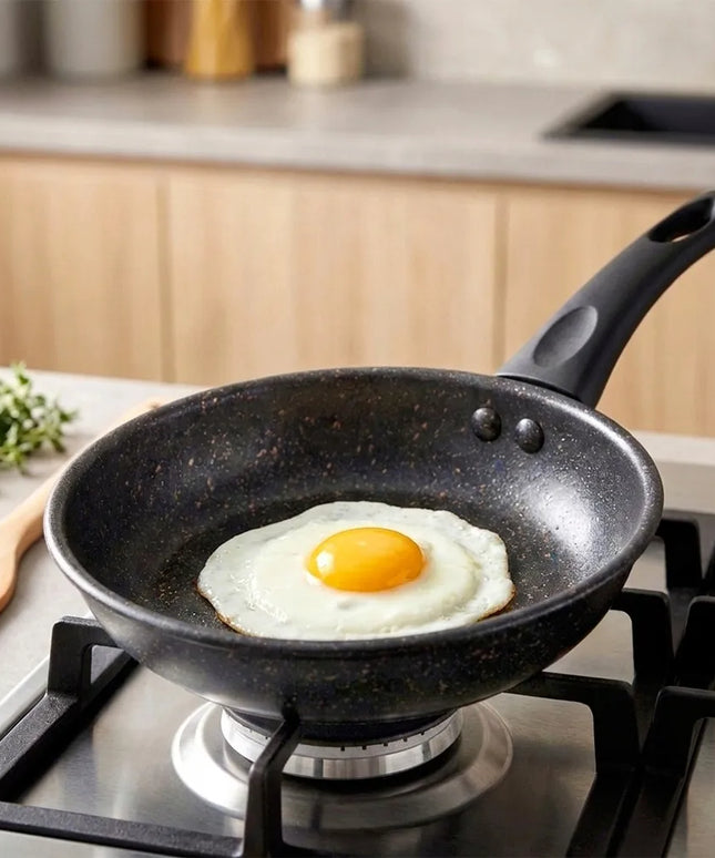 GRANITINĖ nepridegančioji keptuvė kepimui ir troškinimui BASIC LINE 16 cm