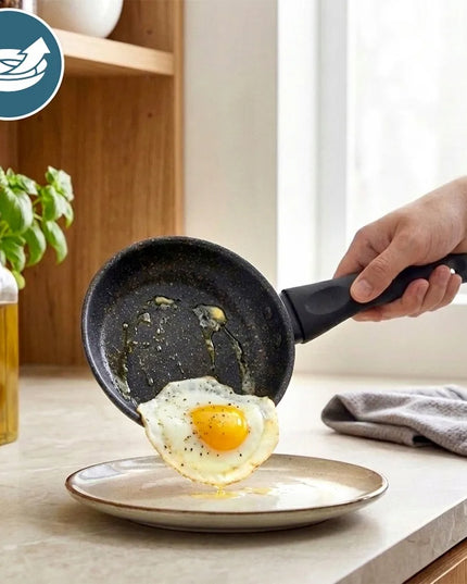 GRANITINĖ nepridegančioji keptuvė kepimui ir troškinimui BASIC LINE 16 cm