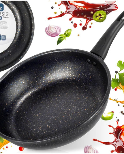 GRANITINĖ nepridegančioji keptuvė, skirta dujinėms ir elektrinėms viryklėms 24 cm