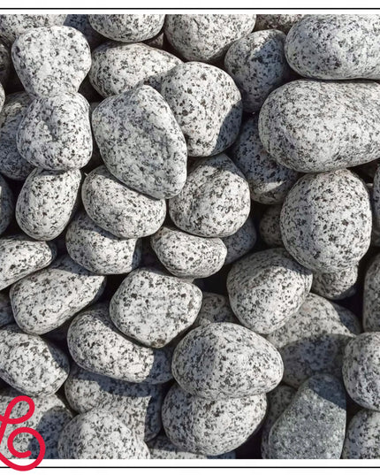 Granitinis akmuo „Dalmatinas“ pilkas dekoratyvinis akmuo 4–6 cm sodui 1 kg