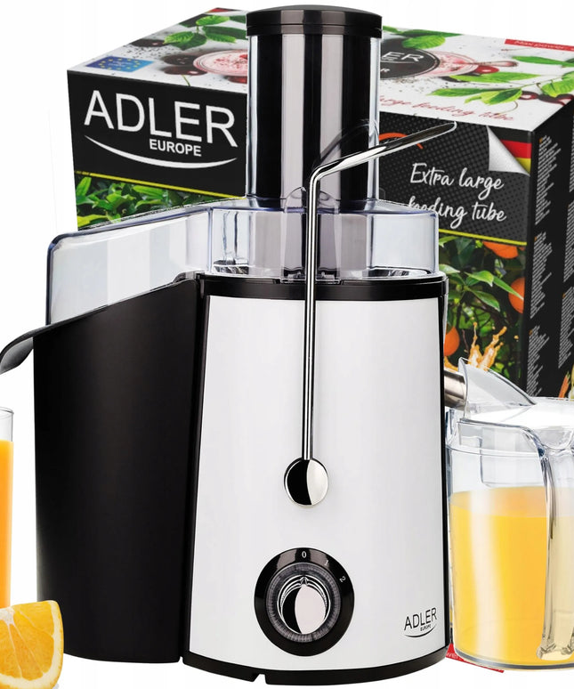 Greitaeigė 1000W sulčiaspaudė Adler AD 4128, balta