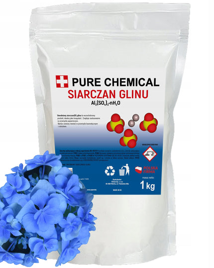 Grynas aliuminio sulfatas, mėlynoms hortenzijoms, pH mažinimas, 1 kg