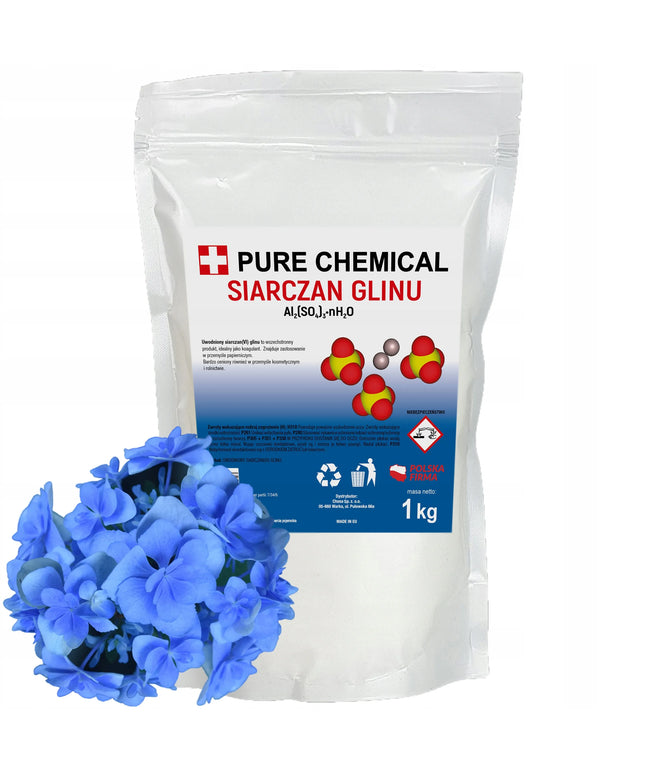 Grynas aliuminio sulfatas, mėlynoms hortenzijoms, pH mažinimas, 1 kg