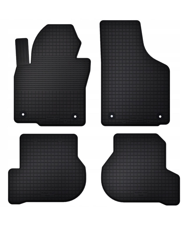 Guminiai kilimėliai VW Golf 5 V 6 VI Plus (2003–2013) Motohobby su borteliais ir fiksatoriais, komplektas 4 vnt