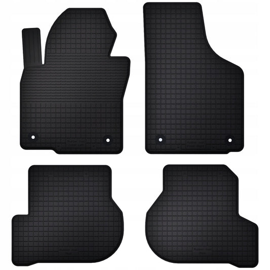 Guminiai kilimėliai VW Golf 5 V 6 VI Plus (2003–2013) Motohobby su borteliais ir fiksatoriais, komplektas 4 vnt
