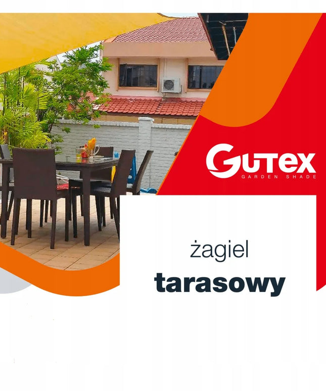 Gutex HDPE terasos burė 3x3m, smėlio spalvos, šešėliavimo tinklas 170g/m²