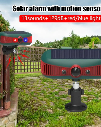 Gyvūnų atbaidymo prietaisas su judesio jutikliu ir garso bangomis, saulės energija įkraunamas, lauko repelentas sodui ir kiemui RUOCIN 1200mAh