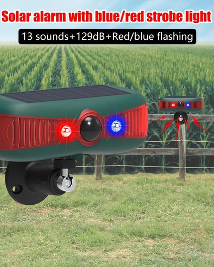 Gyvūnų atbaidymo prietaisas su judesio jutikliu ir garso bangomis, saulės energija įkraunamas, lauko repelentas sodui ir kiemui RUOCIN 1200mAh