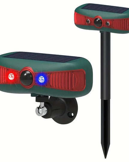 Gyvūnų atbaidymo prietaisas su judesio jutikliu ir garso bangomis, saulės energija įkraunamas, lauko repelentas sodui ir kiemui RUOCIN 1200mAh