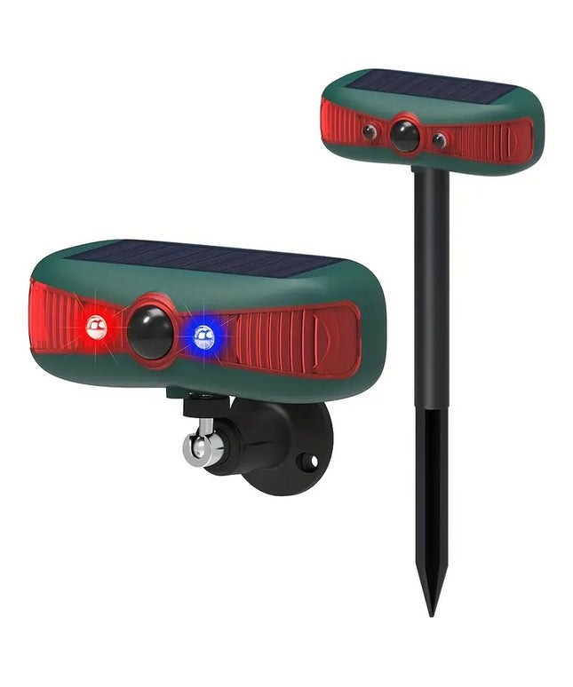 Gyvūnų atbaidymo prietaisas su judesio jutikliu ir garso bangomis, saulės energija įkraunamas, lauko repelentas sodui ir kiemui RUOCIN 1200mAh