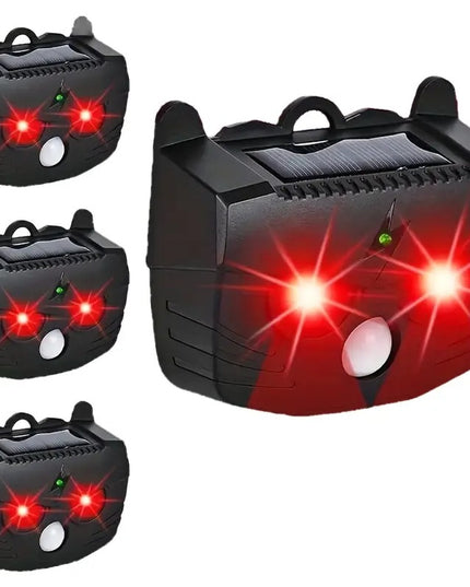 Gyvūnų atbaidymo prietaisas su garso bangų technologija, saulės energija maitinamas laukinių gyvūnų, kačių, šunų, voverių, skunksų ir paukščių atbaidymui JKUOO – apsauga sodui, ūkiui ir kiemui