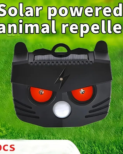 Gyvūnų atbaidymo prietaisas su garso bangų technologija, saulės energija maitinamas laukinių gyvūnų, kačių, šunų, voverių, skunksų ir paukščių atbaidymui JKUOO – apsauga sodui, ūkiui ir kiemui