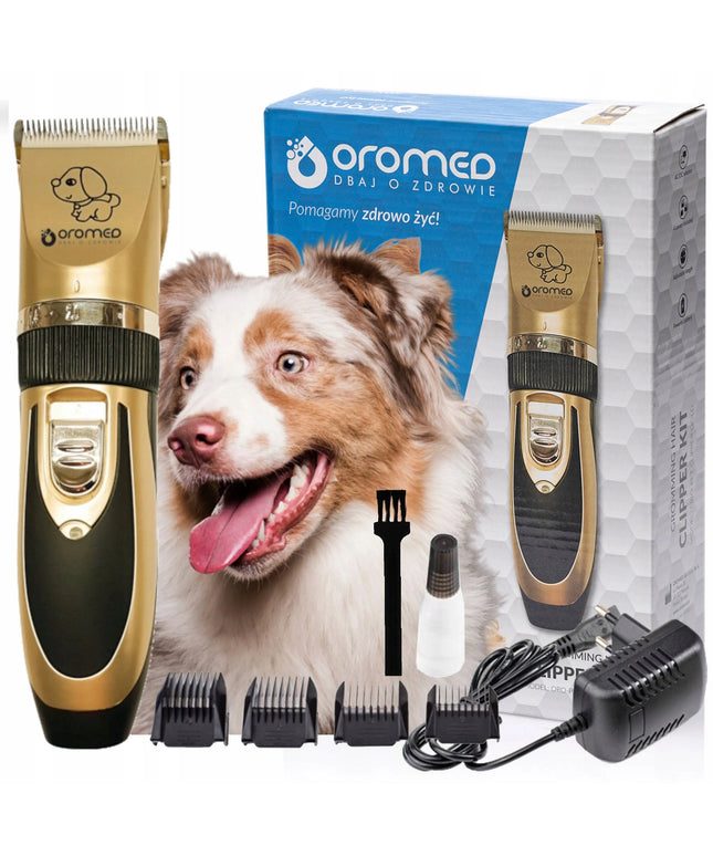 Gyvūnų kirpimo mašinėlė OROMED ORO-PET CLIPPER GOLD rinkinys