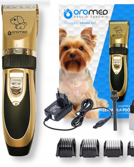 Gyvūnų kirpimo mašinėlė OROMED ORO-PET CLIPPER GOLD rinkinys