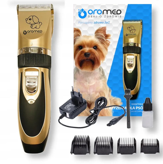 Gyvūnų kirpimo mašinėlė OROMED ORO-PET CLIPPER GOLD rinkinys