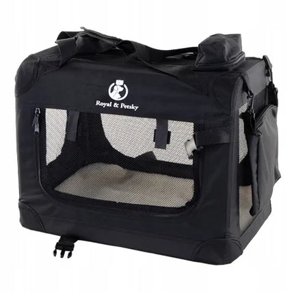 Gyvūnų transportavimo krepšys Royal&Petsky DK2-04, M dydis, 58x44x40 cm, juodas