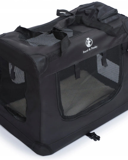 Gyvūnų transportavimo krepšys Royal&Petsky DK2-04, M dydis, 58x44x40 cm, juodas