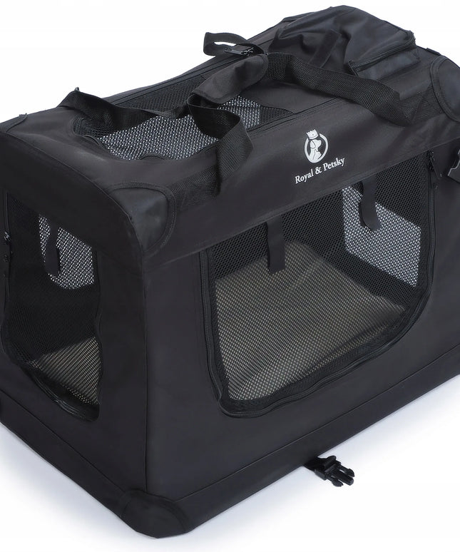 Gyvūnų transportavimo krepšys Royal&Petsky DK2-04, M dydis, 58x44x40 cm, juodas