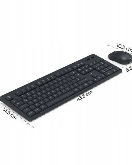 HAMA belaidė klaviatūra ir pelė WKM-100, juoda