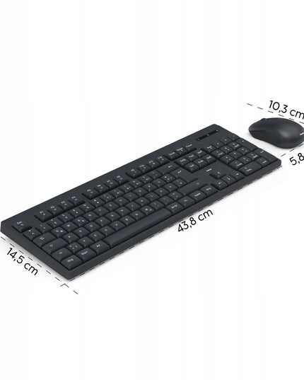 HAMA belaidė klaviatūra ir pelė WKM-100, juoda