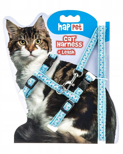 Happet reguliuojamos petnešos su pavadėliu katėms, mėlynos