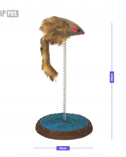 Happet spyruoklinis žaislas katei su pele, 12 cm