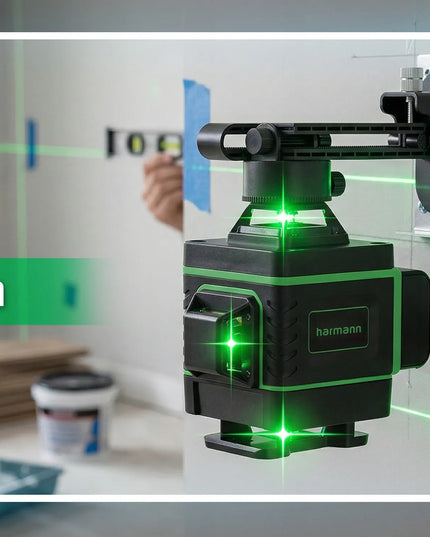 Harmann 4D lazerinis nivelyras, 16 linijų 360°, komplektas su trikoju