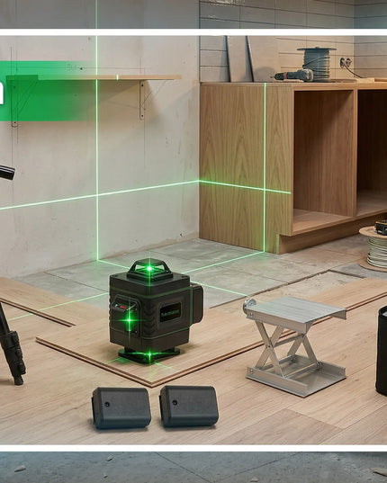 Harmann 4D lazerinis nivelyras, 16 linijų 360°, komplektas su trikoju