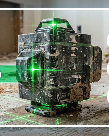 Harmann 4D lazerinis nivelyras, 16 linijų 360°, komplektas su trikoju