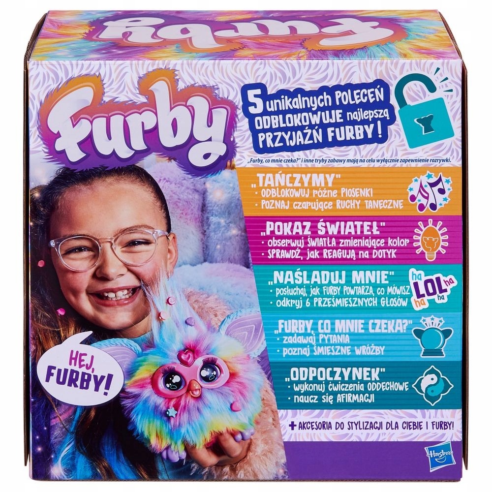 Hasbro Furby 2.0 Interaktyvus Pliušinis Žaislas Vaikams Rainbow F8900