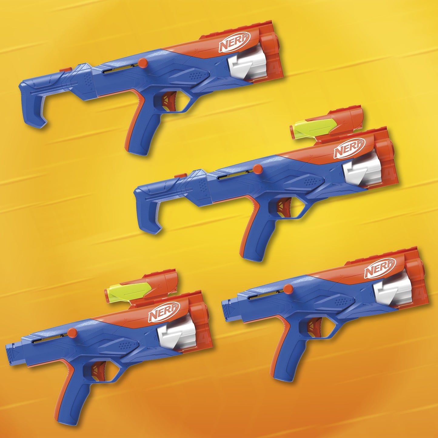 Hasbro Nerf N Series - Three Gear Up Pack 3 blasterių rinkinys su 18 strėlių F8633 vaikams nuo 8 m.