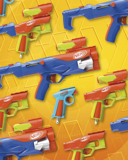 Hasbro Nerf N Series - Three Gear Up Pack 3 blasterių rinkinys su 18 strėlių F8633 vaikams nuo 8 m.