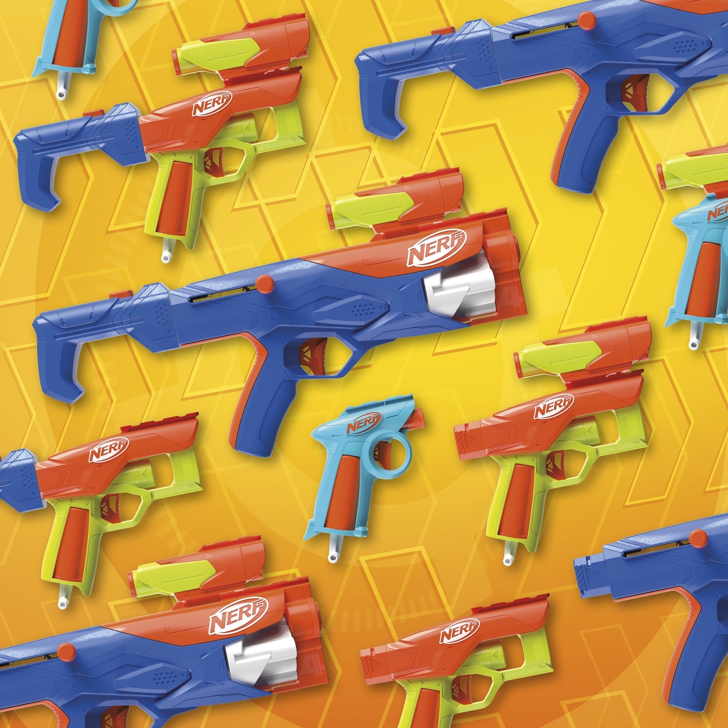 Hasbro Nerf N Series - Three Gear Up Pack 3 blasterių rinkinys su 18 strėlių F8633 vaikams nuo 8 m.