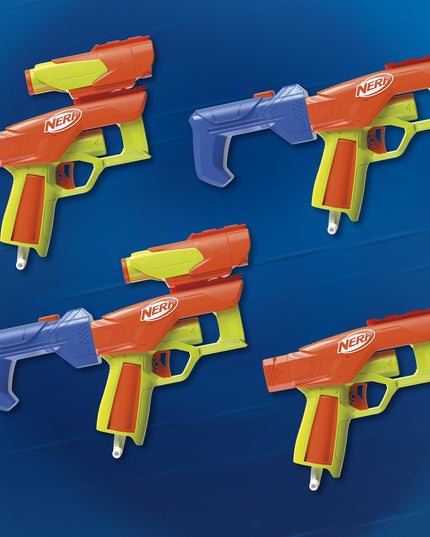 Hasbro Nerf N Series - Three Gear Up Pack 3 blasterių rinkinys su 18 strėlių F8633 vaikams nuo 8 m.