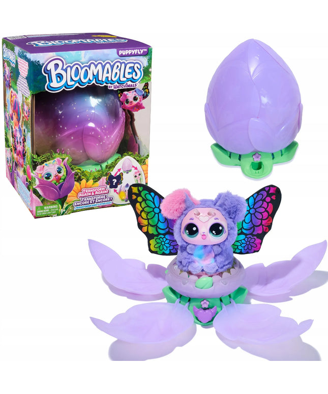 HATCHIMALS BLOOMABLES interaktyvi gėlė Puppyfly su virsmo drugeliu funkcija