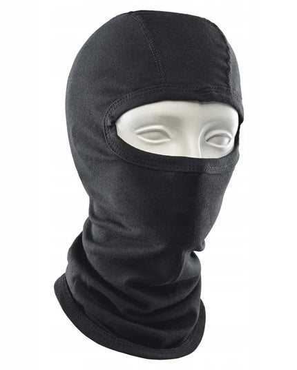 Held poliesterio ir medvilnės balaklava, juoda, vienas dydis