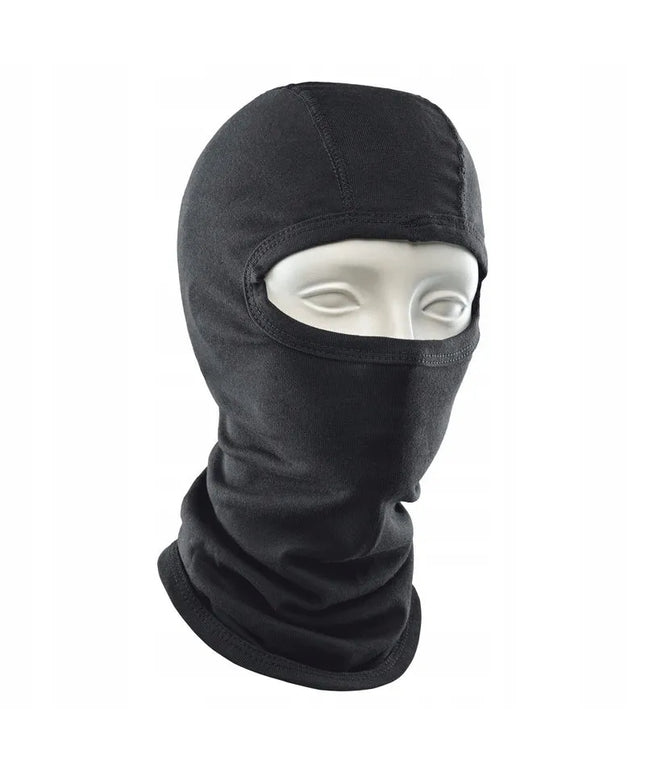 Held poliesterio ir medvilnės balaklava, juoda, vienas dydis