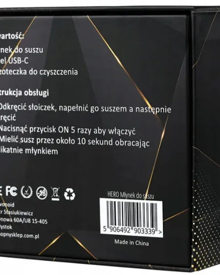 HERO elektrinis smulkintuvas kanapių džiovintų žolelių smulkinimui, 1 vnt.