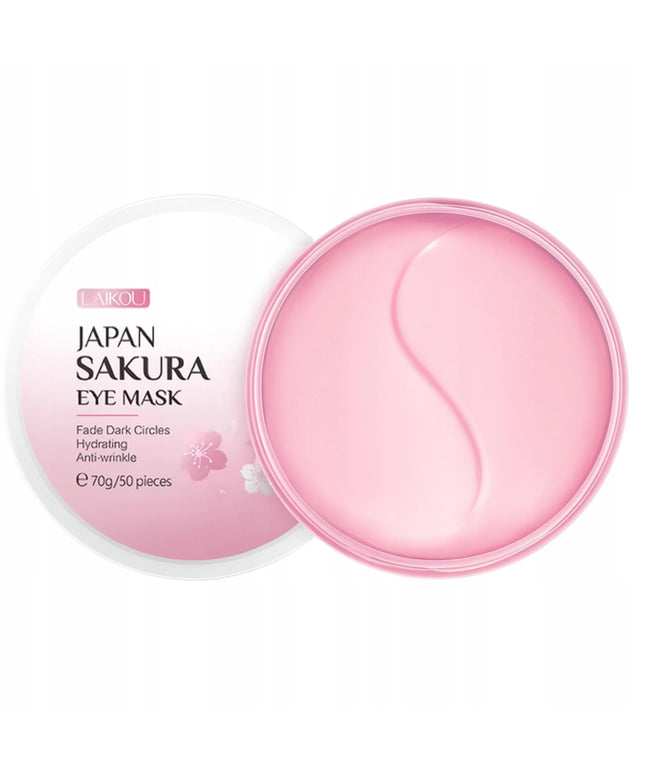 Hidrogeliniai drėkinamieji paakių padeliai Sakura nuo maišelių ir raukšlių
