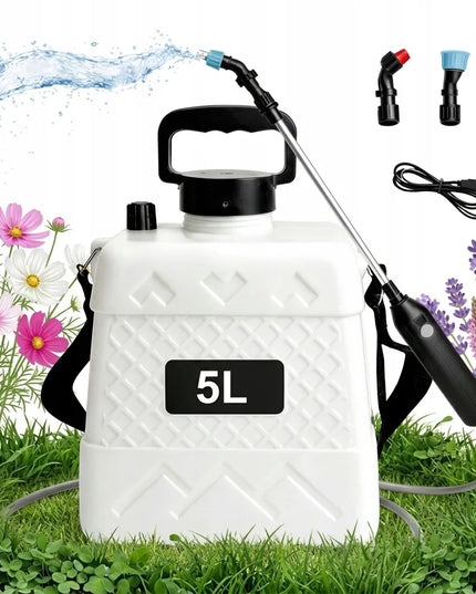 Hikey kuprinis akumuliatorinis purkštuvas, lengvas, nešiojamas, USB-C, 5L su lance rinkiniu