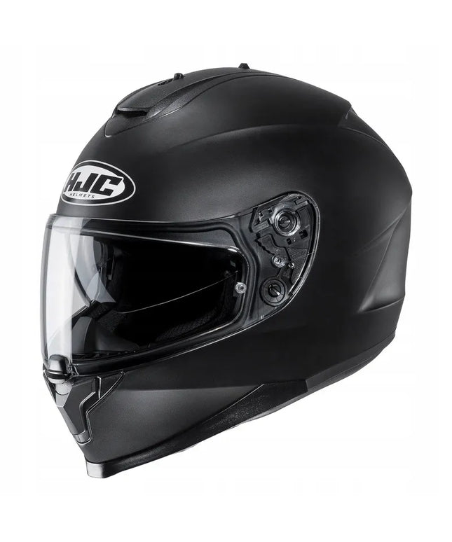 HJC C70N SOLID SEMI FLAT BLACK uždaro tipo motociklininko šalmas