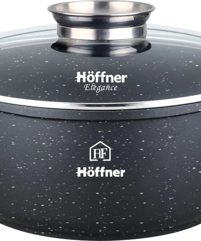 HOFFNER puodų rinkinys 9 dalių marmuriniu paviršiumi aliuminis HF-7881