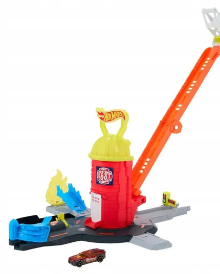 Hot Wheels City Super gaisrinės rinkinys su trasa - JHL95