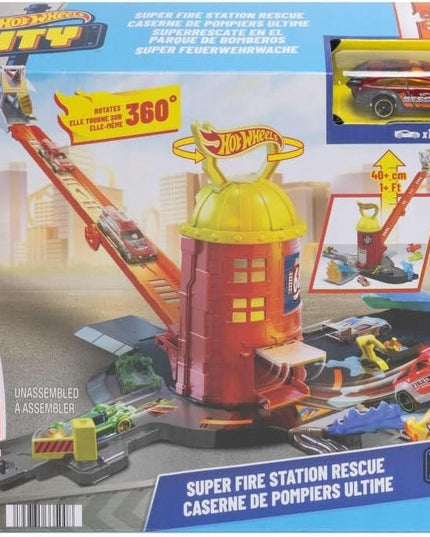 Hot Wheels City Super gaisrinės rinkinys su trasa - JHL95