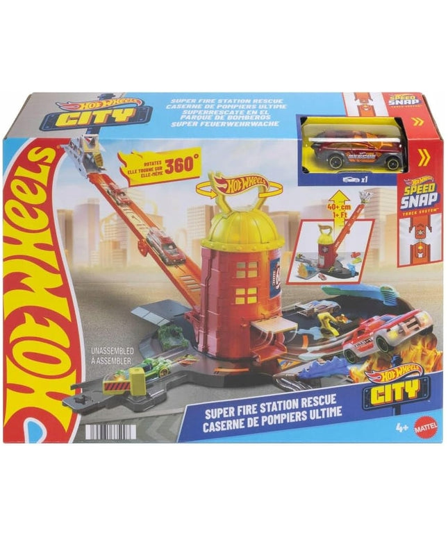 Hot Wheels City Super gaisrinės rinkinys su trasa - JHL95