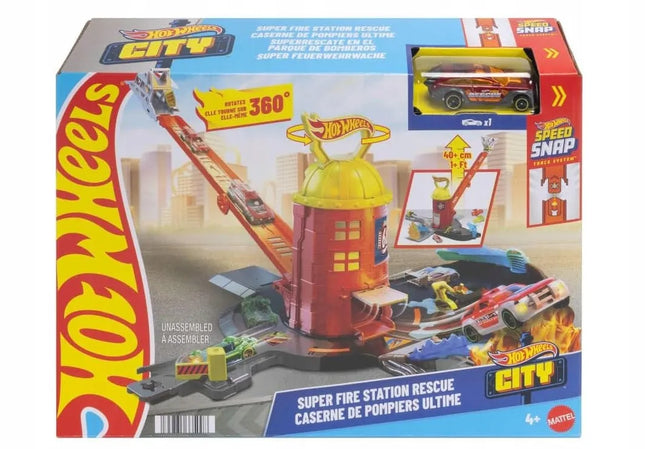 Hot Wheels City Super gaisrinės rinkinys su trasa - JHL95