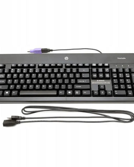HP Washable VANDENIUI ATSPARUS RINKINYS Klaviatūra + Pelė USB