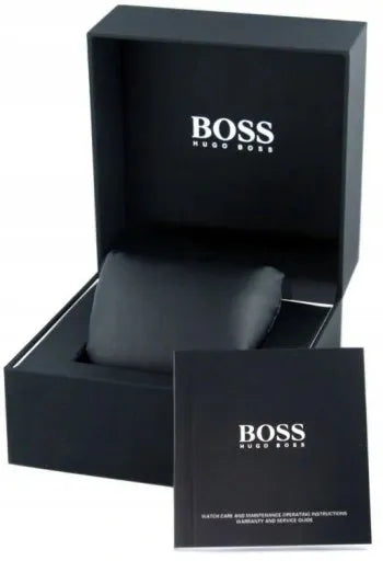 Vyriškas laikrodis HUGO BOSS 1513868 PIONEER – žalias ciferblatas, chronografas, data, nerūdijančio plieno apyrankė, WR50